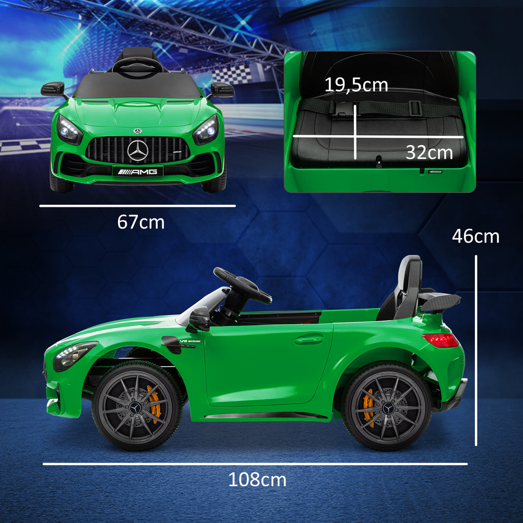Elektro-Kinderauto, Mercedes, 3-5 km/h, Fernbedienung, Licht & Musik, Gr¨¹n