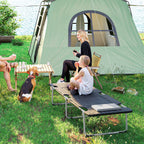  Feldbett faltbar Campingbett mit Kissen Tragetasche 183 x 66 x 33 cm Gästebett bis 114 kg Campingliege für Erwachsene Klappbett für Indoor, Outdoor, Garten Camping Reisen Schwarz