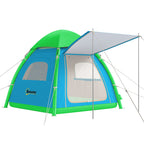 Aufblasbares Zelt 3 Personen Schneller Aufbau Outdoor Camping Zelt mit Luftpumpe Meshfenster abnehmbar Dach
