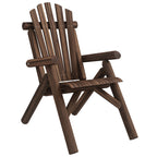 Gartenstuhl, Outdoor Hochlehner, bis 113 kg, wetterfest, Verkohlt