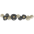 Wandbild, Wandschmuck mit Metallrahmen, moderner Stil, Schwarz+Gold
