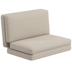 2-in-1 faltbarer Relaxsessel, G?stematratze, teilbar, 120 cm breit, Beige