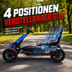 Kinder Elektro Gokart 12 V 3-5km/h Go Kart für 3-8 Jahre, Blau