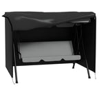 205 x 124cm Three-Seater Swing Chair Protective Cover Black