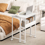 63 cm Drop Leaf Writing Work Desk - White