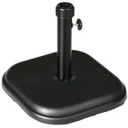 Sonnenschirmständer aus Beton 11kg Quadratisch Schirmständer für Sonnenschirm 32-38mm Rohrdurchmesser Schwarz