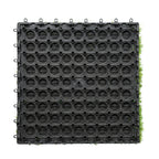 22er Set Kunstrasen Fliesen 30x30 cm Rasenfliesen mit Drainagesystem, 2m² Rasenteppich Kunststoff Grasmatte