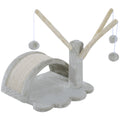 Kratzbaum 40 cm Kleiner Katzenturm mit Höhle, 2 Spielball, Kratzmatte, Katzenkratzbaum, Kletterbaum, für kleine & große Katzen, Hellgrau
