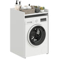 Badezimmerschrank Nischenschrank mit offen Regal, Badschrank f¨¹r Badezimmer, kleine R?ume, 64 x 60 x 97,5 cm, Wei?