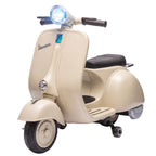 Elektro Motorrad Kinder VESPA 6V Elektromotorrad Lithium-Akku Weiß