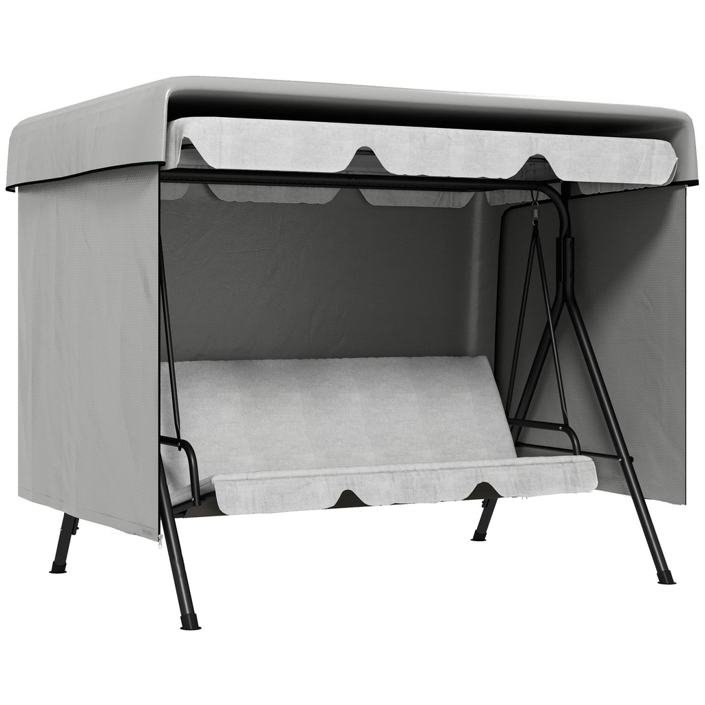 Gartenmöbelabdeckung Abdeckung Schutzhülle für Outdoor-Möbel, 215 cm x 155 cm x 150 cm, Grau