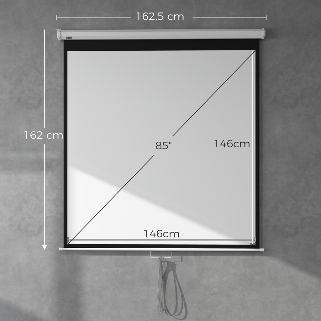 Beamer Leinwand 152 x 152 cm 85 Zoll 1:1 HD 4K Projektionsleinwand f¨¹r Heimkino B¨¹ro-Pr?sentationen