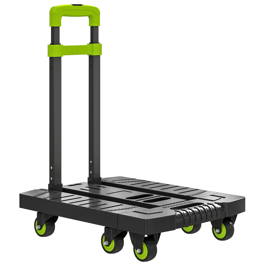 Sackkarre klappbar Metall Transportkarre mit R?der verstellbarem Griff 49 x 35 x 102 cm Gr¨¹n