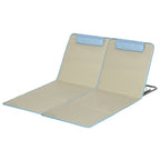 2er-Set Strandmatte, verstellbar, faltbar, 124L x 53B x 37-50H cm, Beige