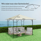 3 x 3(m) Gazebo Canopy Replacement, for 01-0867 - Cream