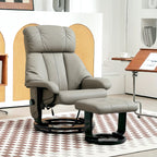 Relaxsessel Massagefunktion Fernsehsessel mit Seitentasche, Kunstleder, Grau