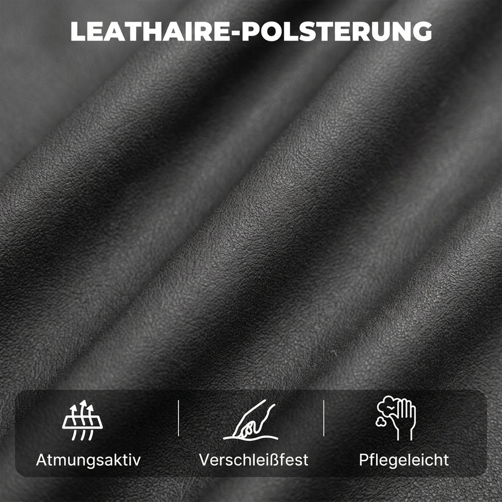 2-Sitzer elektrisches Relaxsofa aus Leathaire mit Massage- und Heizfunktion, 2 Fernbedienungen, USB-/USB-C-Anschlüssen