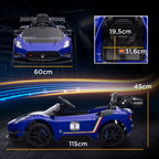 Elektro-Kinderauto 12V, lizenziert, Fernbedienung, sto?d?mpfende R?der, Blau, 115x60x45 cm