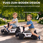 Rutschauto Kinder Polizei Rutschfahrzeug mit Musik Licht Anti-Kipp-Schutz & Stauraum unter dem Sitz 18-36 Monate Schwarz