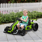 24 V Elektro Go-Kart für Kinder Drift-Funktion für 6-12 Jahre Grün