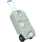 Abwassertank, 40L, rollbar, mit Schlauch, sprintzfrei, HDPE, 37x23x80cm, Grau