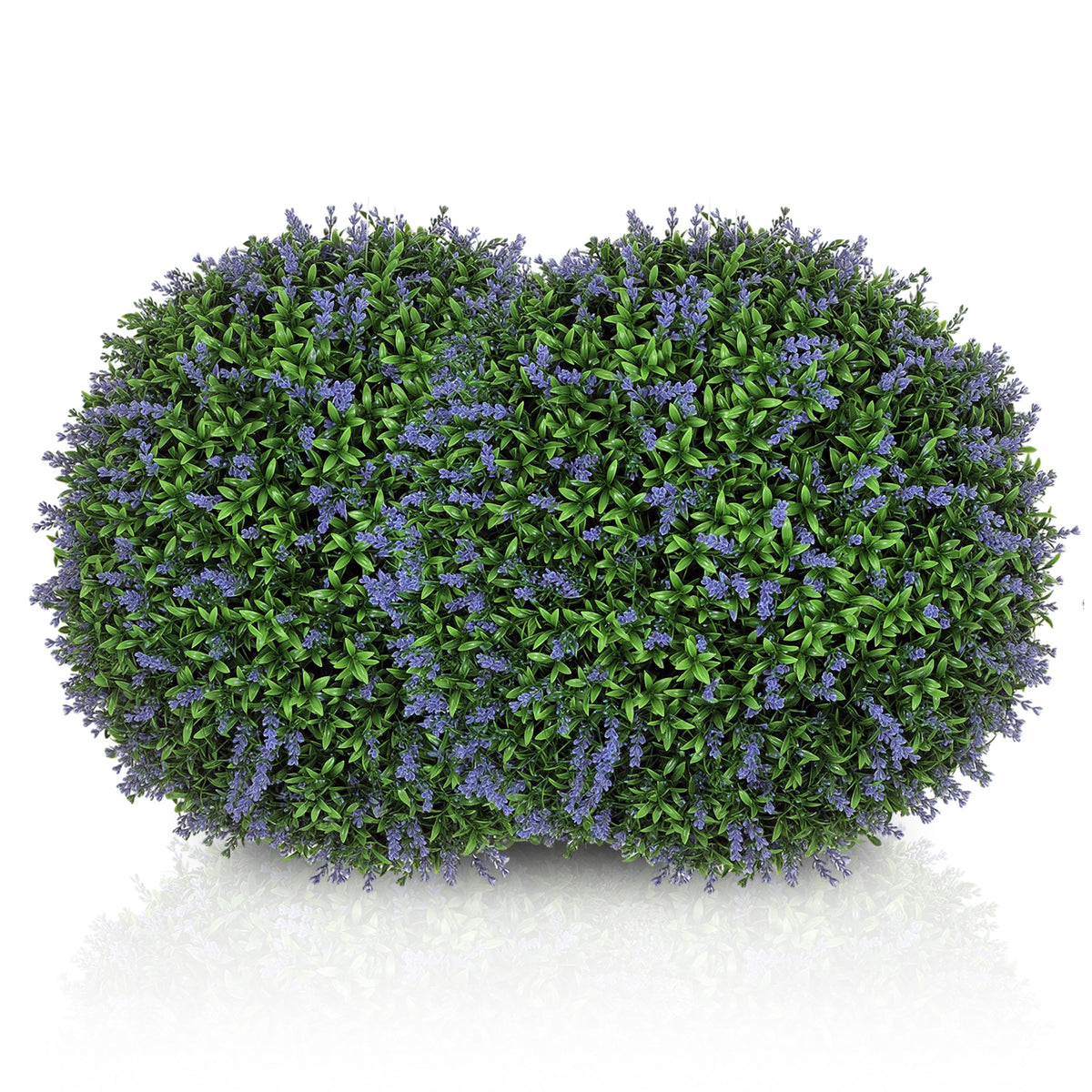 2er-Set k¨¹nstliche Pflanzen in Kugelform, UV-best?ndig, Kunstpflanzen f¨¹r Indoor- und Outdoor-Bereich, 42 cm, Gr¨¹n+Lila