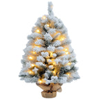 3ft Snowy Tabletop Christmas Tree, with LED Lights