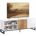 TV-Schrank für Fernseher bis 55 Zoll, Modernes TV-Lowboard, Weiß