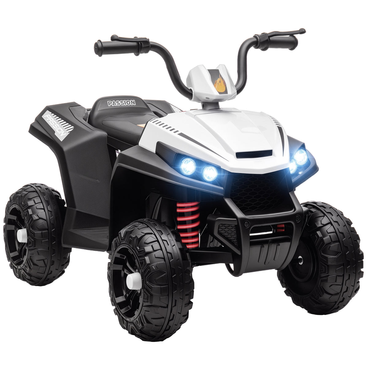 Elektro-Kinderquad, Licht & Musik, Federung, 5 km/h, 50 Min. Fahrzeit, f¨¹r 3-5 Jahre, Wei?