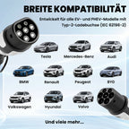 Typ 2 EV Ladekabel 11 kW 16 A Mode 3, für Wallbox IP65 Ladestation