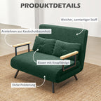 Schlafsofa 4 in 1 mit Schlaffunktion Samtoptik 183x98,5cm Grün