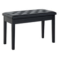 PU Leather Upholstered Piano Stool Makeup Stool Bench Dressing Table Seat with Storage 76x36x50cm, Black