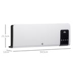 Elektro-Heizung, Wandmontage, Schwingfunktion, 2 Modi, Timer, LED-Anzeige, Weiß