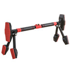 Klimmzugstange, verstellbar 80-110cm, Wasserwaage, 6-Punkt-Unterst¨¹tzung, Metall, Schwarz/Rot