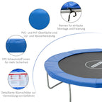 10FT Trampoline Pad, Φ305cm Trampoline Accessories Surround Safety Pad Foam Padding Pads Replacement Spare, Blue