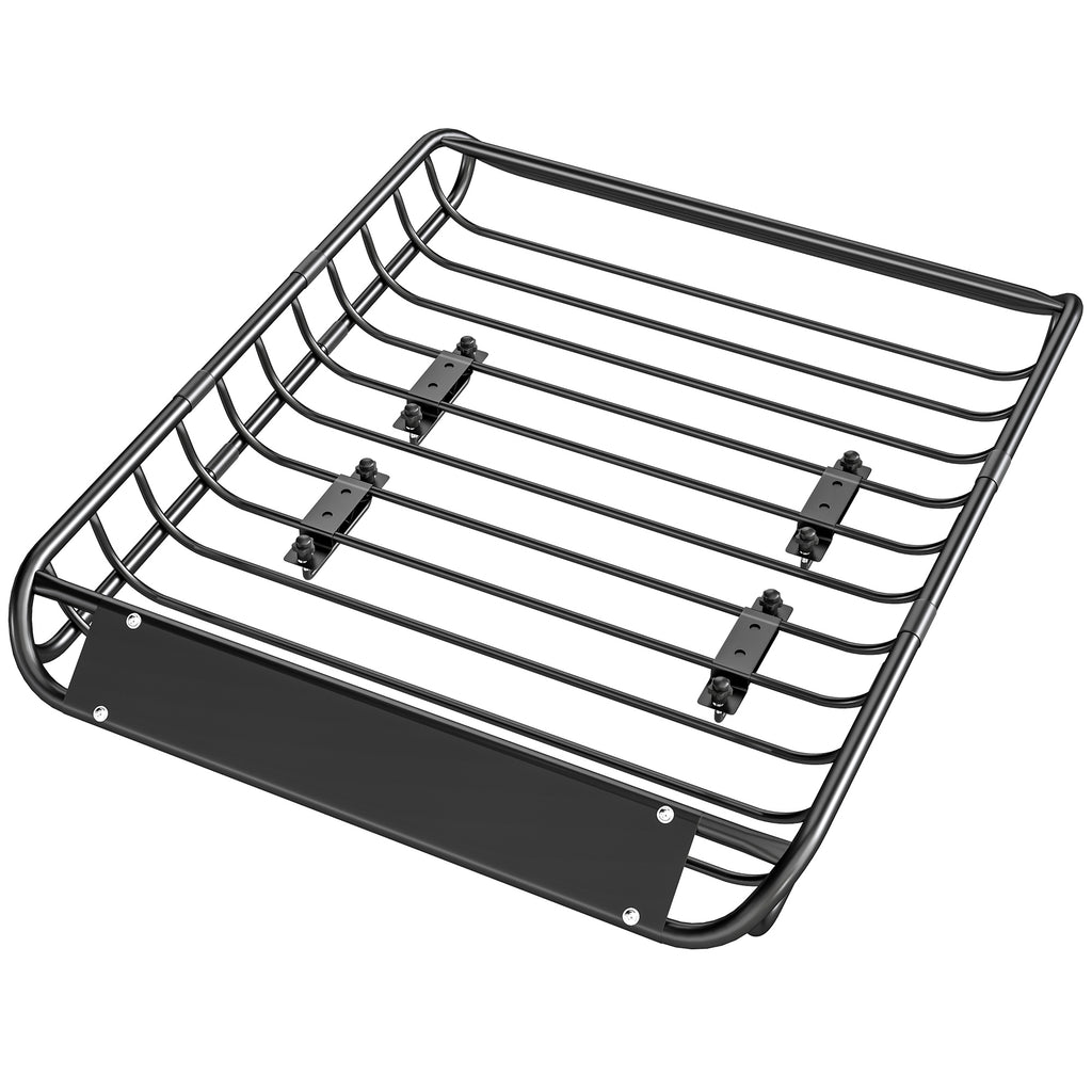 Dachgepäckträger Universal Dachkorb mit Windschutz, bis 150 kg, 116 x 92 x 11,5 cm für SUV Trucks Schwarz