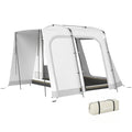 Heckzelt für 2-4 Personen, 320 x 280 x 205 cm 2 in 1 Autozelt wasserdicht Tunnelzelt mit 4 Türen Fenster Bodenplane