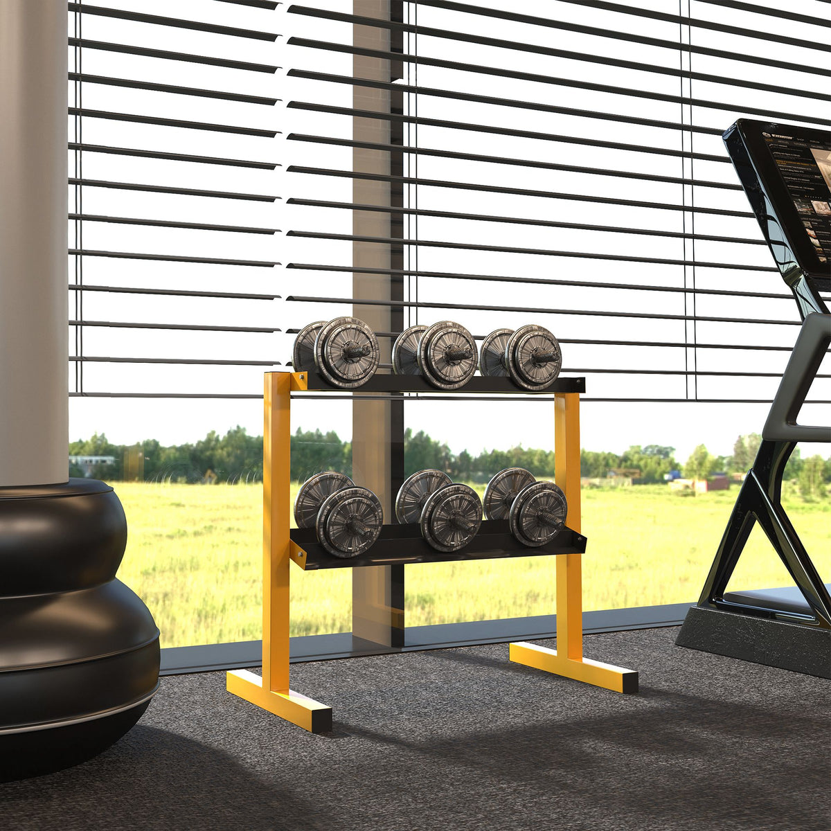 Dumbbell Rack Stand, 2-Tier Weight Storage Organiser, Stable Dumbbell Holder for Home Gym, 270kg Capacity