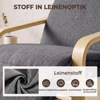 Loungesessel Wohnzimmer Sessel mit Fußstütze Moderner Dunkelgrau