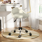 Arbeitshocker Drehhocker Rollhocker, höhenverstellbar, drehbare Sitzfläche, 50cm x 50 cm x 83 cm, Weiß