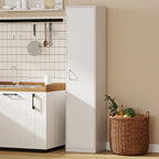 Küchenschrank, 5-Ebenen-Aufbewahrungsschrank, verstellbare Regale, für Wohnzimmer, Küche, Vorratskammer, Holz, Weiß