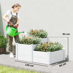 Hochbeet 3-stufig Stapelbar Gartenbeet mit Offenem Boden, modulares Kräuterbeet DIY Montage Kunststoff