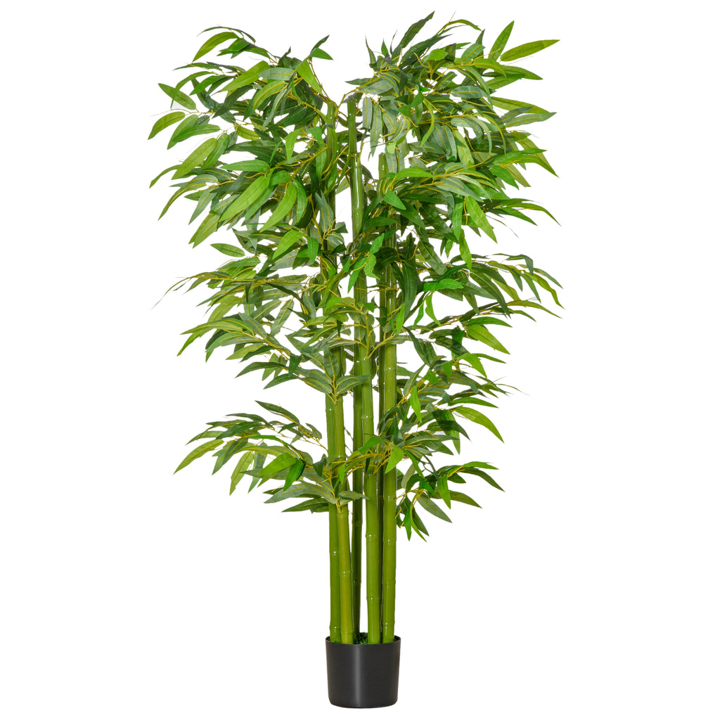 Künstlicher Bambus groß 160 cm Kunstpflanze, Kunstbambus, Plastik Künstliche Pflanzen im Topf, Fake Plant wie echt für Wohnzimmer Schlafzimmer Büro Garten Moderne Dekoration Geschenk