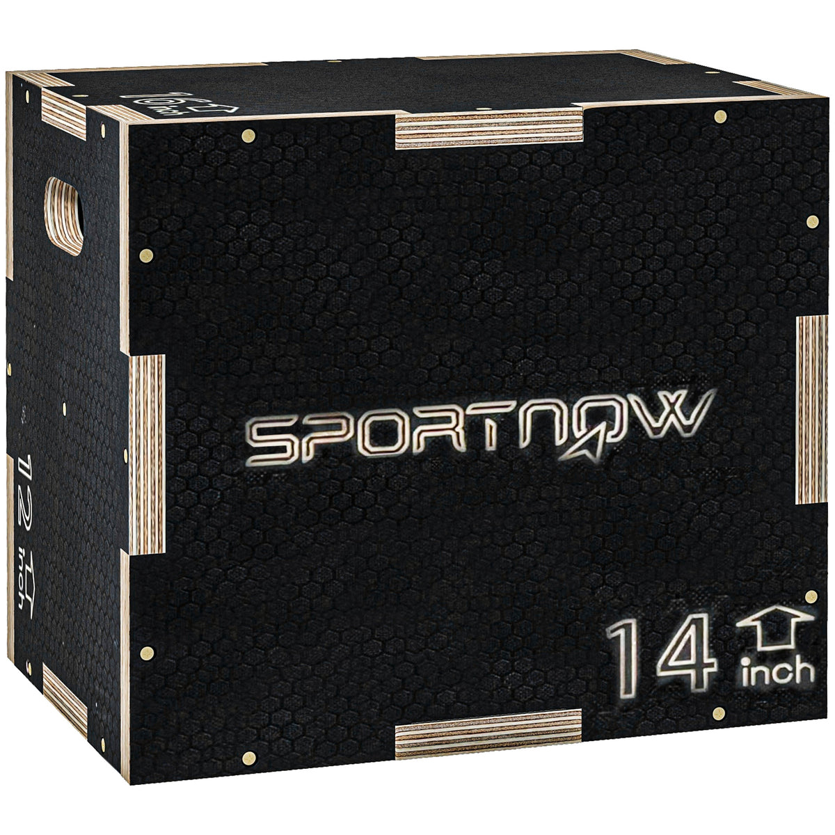 Multi-Faceted Jump Box, Wooden Step Up Box, for Home, Gym, Exercise, Black