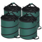 Gartensack 4x86L wasserdicht Gartenabfallsack mit Trageschlaufen Griffe, stabil robust Laubsack Gr¨¹n