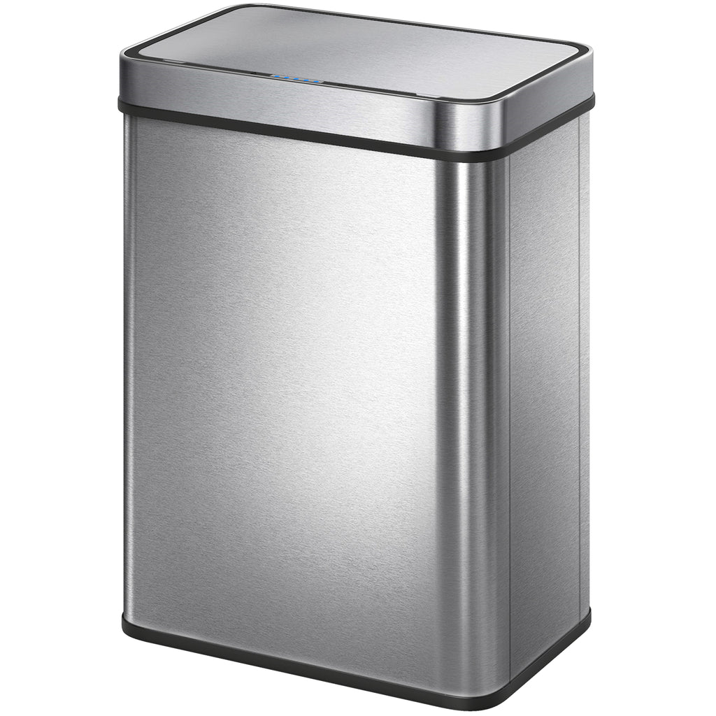 50 L Sensor Can, Sensor Bin with Soft-Close Lid, Fingerprint-Proof Stainless Steel, Silver Tone