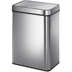 50 L Sensor Can, Sensor Bin with Soft-Close Lid, Fingerprint-Proof Stainless Steel, Silver Tone