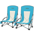 2er Set Campingst¨¹hle klappbar Campingstuhl mit Getr?nkehalter Netzr¨¹ckenlehne bis 120 kg Blau