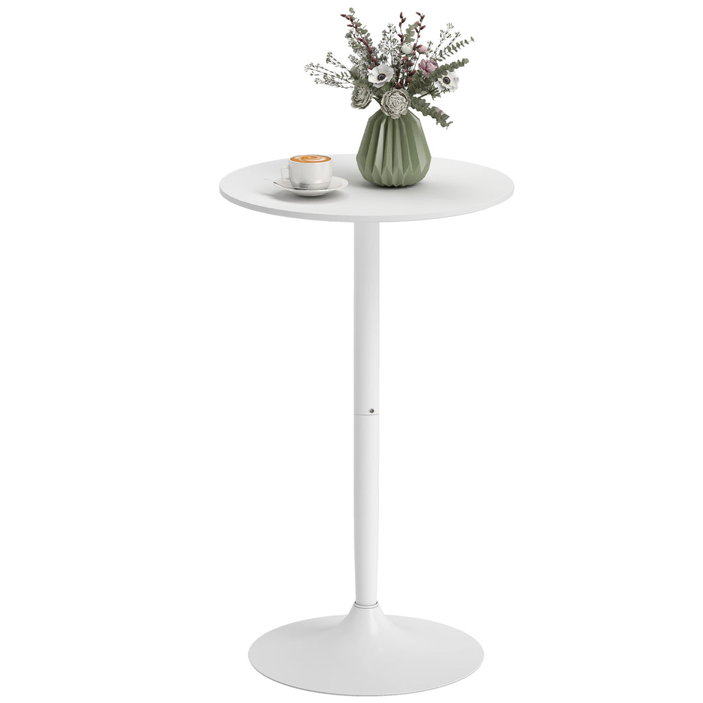 Bartisch Stehtisch, Tisch für 2 Personen, 60 x 60 x 102 cm, Weiß