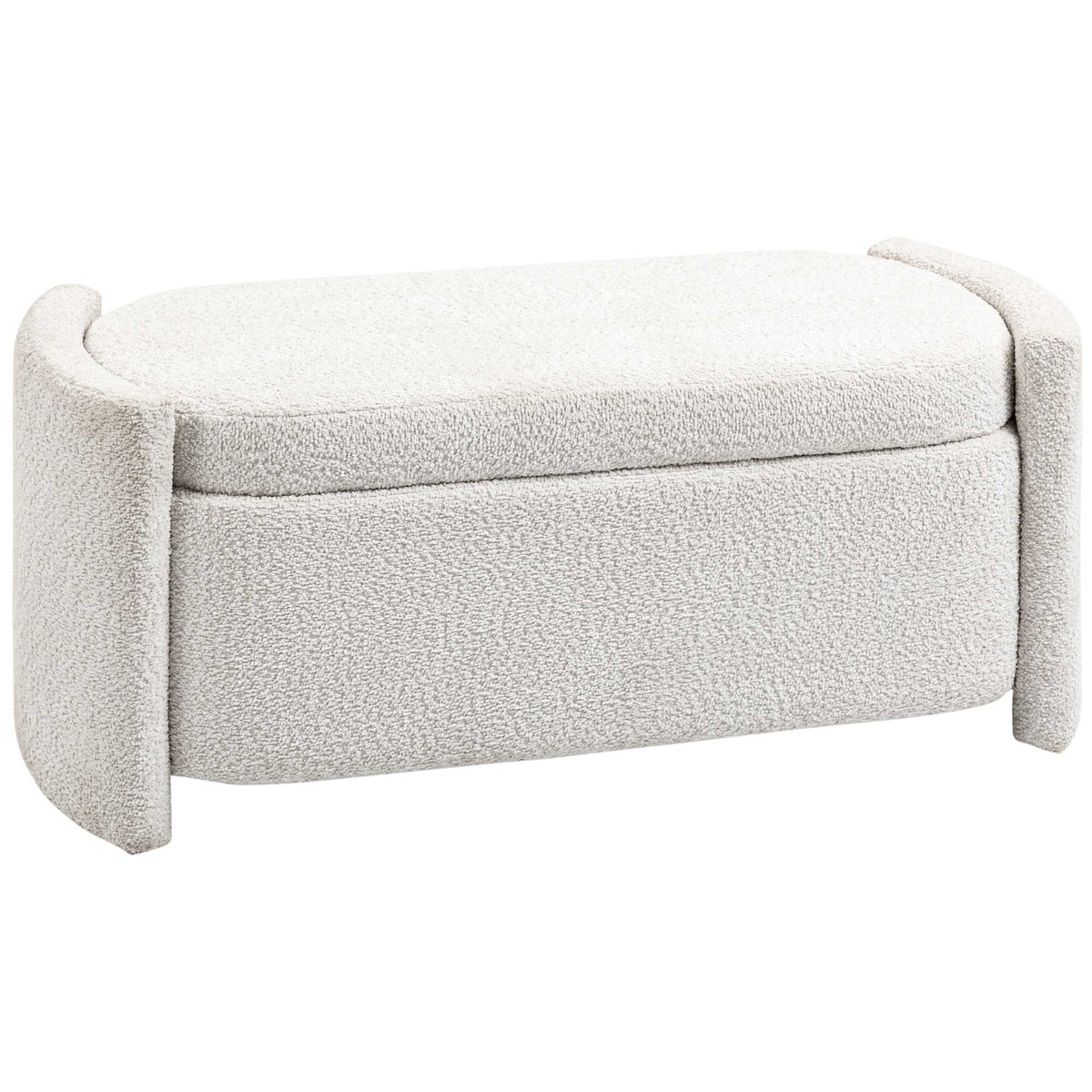 Sitzbank mit Stauraum Flurbank Schuhbank, gepolstert, 105 cm x 44 cm x 45,5 cm. Creme/Beige